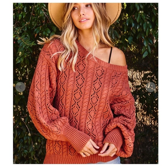 #13 Beautiful chic Long cuff Solid Cable Sweater - Picture 3 of 5